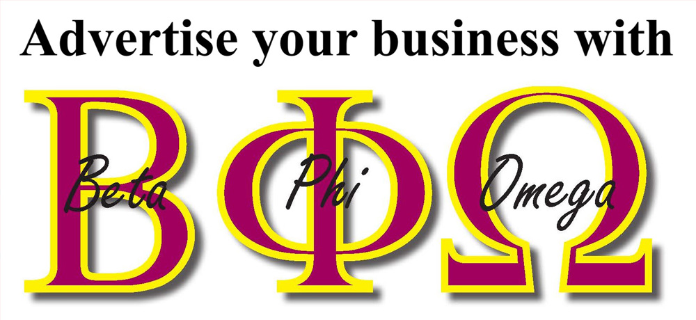 Advertise your business with Beta Phi Omega